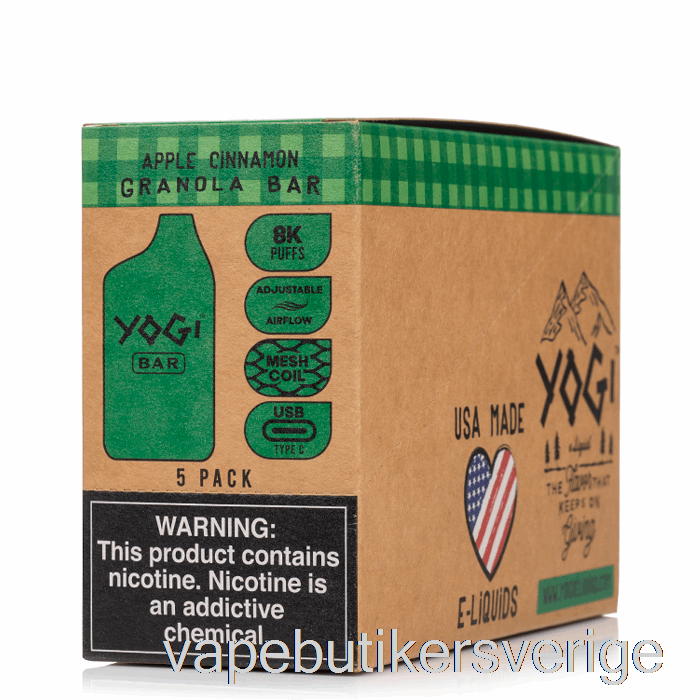 Vape Sverige [5-pack] Yogi Bar 8000 Engångs